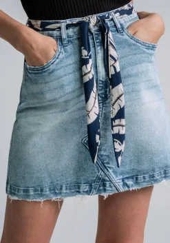 Hot Lez a Lez A Line Jean Skirt|