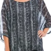 Discount M Italy Animal Print Silk Blend Poncho|