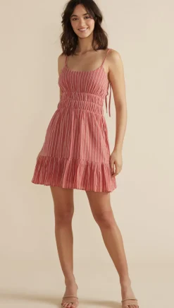 Discount Minkpink Anne Tie Dress-Dusty Pink|