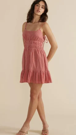 Discount Minkpink Anne Tie Dress-Dusty Pink|