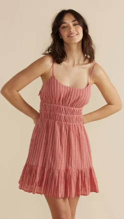 Discount Minkpink Anne Tie Dress-Dusty Pink|