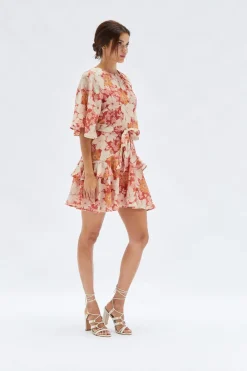 New Minkpink Azar Frill Mini Dress|