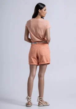 Outlet Lez a Lez Bermuda Twill Boyfriend Short-Salmon|