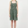 New The Korner Black Short Floral Print Cotton Dress|