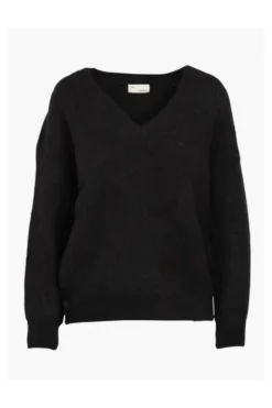 Clearance The Korner Black V-Neck Sweater|