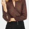 Hot The Korner Blue High-Neck Printed Top|