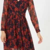Sale The Korner Blue Printed Asymmetric Midi Dress|