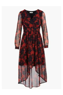Sale The Korner Blue Printed Asymmetric Midi Dress|