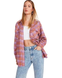 Outlet BB Dakota by Steve Madden Brooklyn Shacket-Vintage Purple|