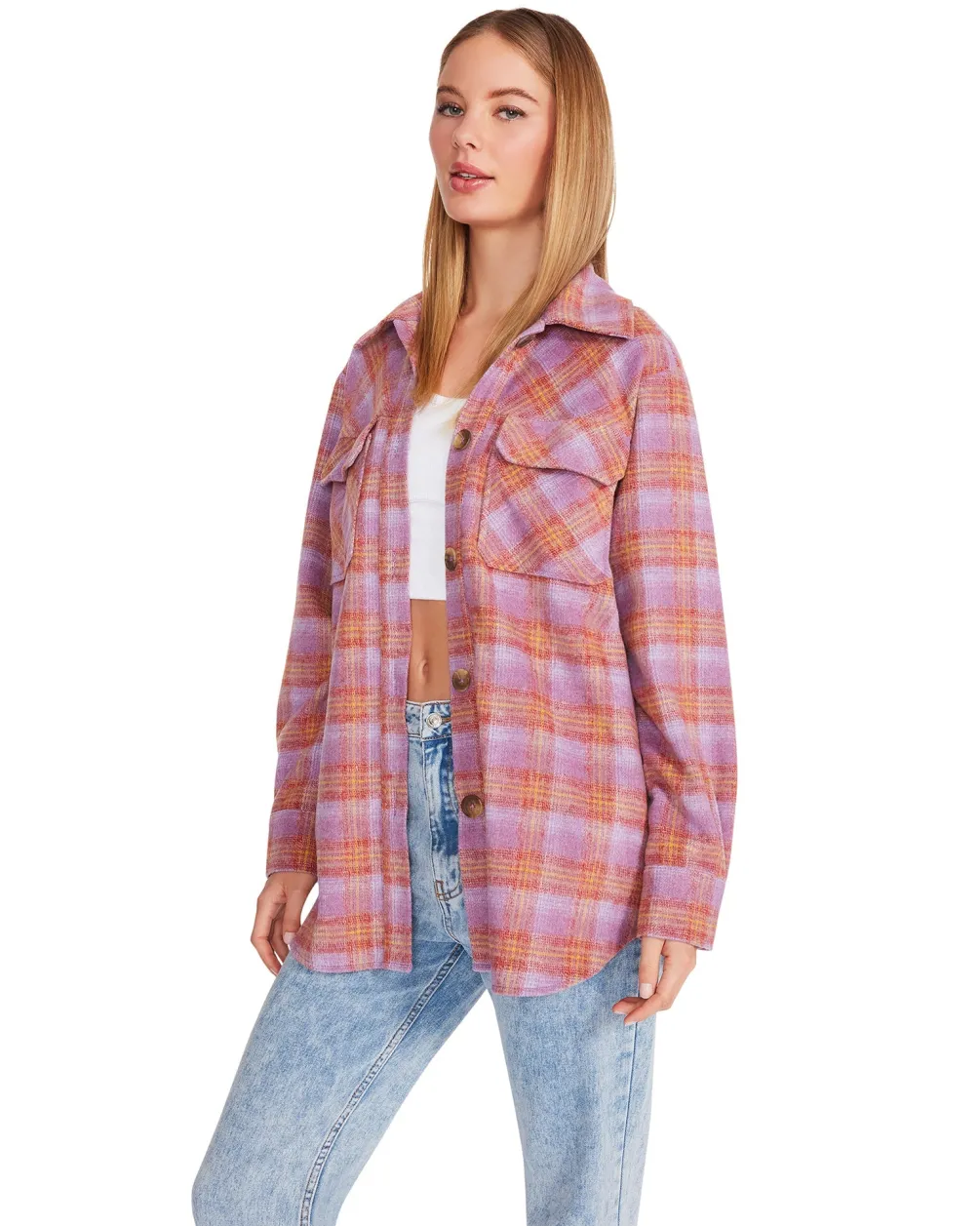 Outlet BB Dakota by Steve Madden Brooklyn Shacket-Vintage Purple|