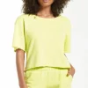 Hot Z Supply Calla Open Back Washed Terry Pullover|