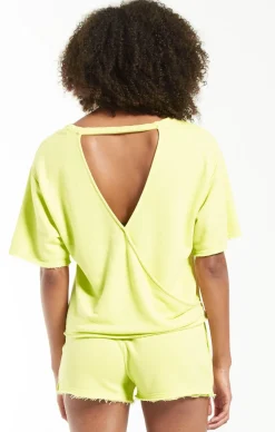 Hot Z Supply Calla Open Back Washed Terry Pullover|