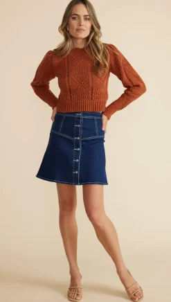 Clearance Minkpink Cara Crochet Jumper-Ginger|
