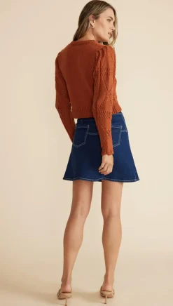 Clearance Minkpink Cara Crochet Jumper-Ginger|