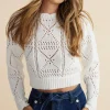 Clearance Minkpink Cara Crochet Jumper-White|