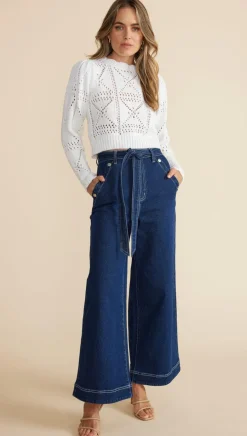 Clearance Minkpink Cara Crochet Jumper-White|