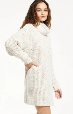 Hot Z Supply Cassie Sweater Dress-Sandstone|