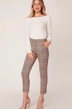 Discount BB Dakota Check Again Pant With Contrast Stripes|