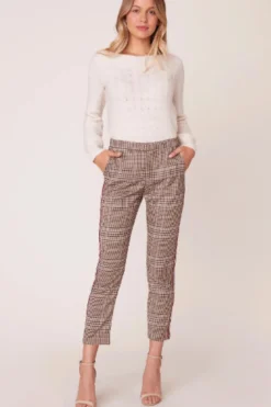 Discount BB Dakota Check Again Pant With Contrast Stripes|