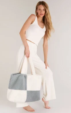 Z Supply Checker Sherpa Tote-Sage Ash|
