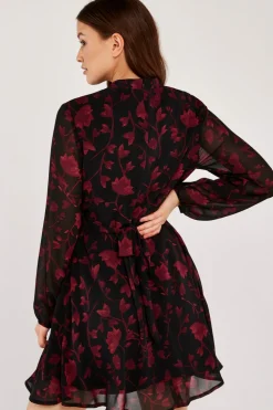 Outlet Apricot Chiffon Dress|