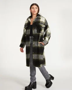 BB Dakota by Steve Madden Chloe Shacket-Green Multi|