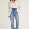 Clearance Z Supply Clio Plaid Button-Sandstone|