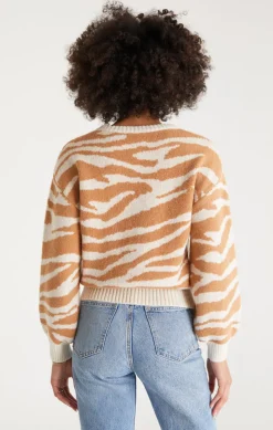 Outlet Z Supply Cloud Striped Sweater-Sandstone|