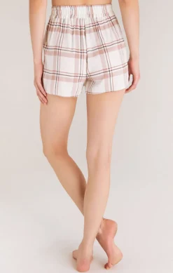 Hot Z Supply Co-Ed Plaid Boxer-White|