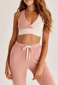 Outlet Z Supply Color Block Lounge Bra-Pink Sky|