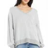 Hot Z Supply Cozy V-Neck Modern Weekender-Heather Grey|