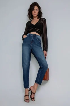 Sale Lez a Lez Crop Mom Jeans|