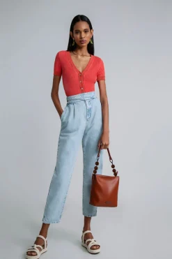 Best Lez a Lez Cropped High Wasted Jeans|