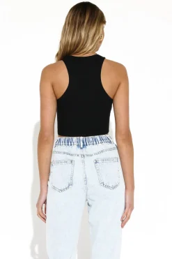 Best Madison The Label Dantae Crop Tank-Black|