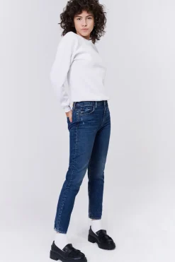 Clearance Unpublished Debbie Step-Mom High Waist Slim Fit-Nightsky|