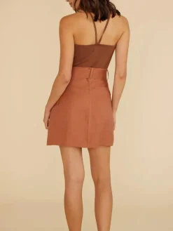 Minkpink Dylan Belted Mini Skirt-Amber|