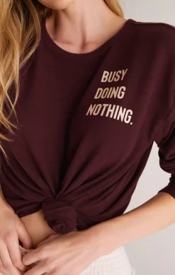 Online Z Supply Eden Busy Long Sleeve Top-Fig|