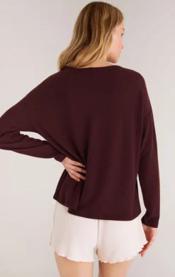 Online Z Supply Eden Busy Long Sleeve Top-Fig|