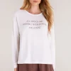 Clearance Z Supply Eden Coffee Long Sleeve Top-White|
