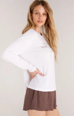 Online Z Supply Eden Coffee Long Sleeve Top-White|
