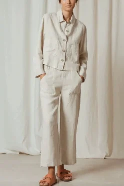 Sale Indi & Cold Elastic-Waist Trousers-Stone Grey|