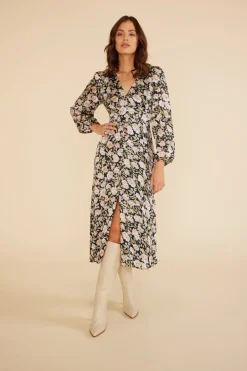 Minkpink Eliza Midi Dress-Blk/Pink|Minkink