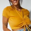 New Minkpink Emery Tee-Mustard|