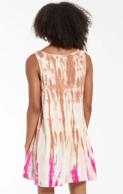 Clearance Z Supply Eva Sorbet Skies Tie-Dye Dress-Sahara|