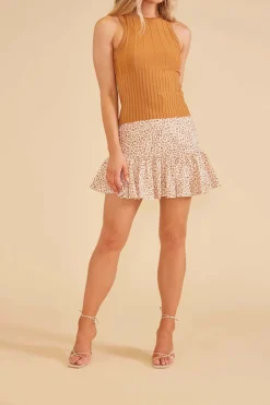 Minkpink Evie Knit Tank-Rust|
