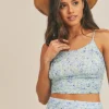 New Sadie & Sage Flask And Field Cami-Blue Multi|