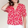 Outlet Pink Martini Floral For Me Top-Red|