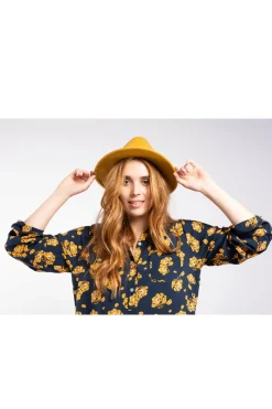 Discount M Italy Floral Navy Dress|