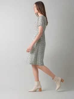 Online Indi & Cold Floral Print Midi Dress|