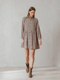 Indi & Cold Floral Shirt Dress-Rosa|